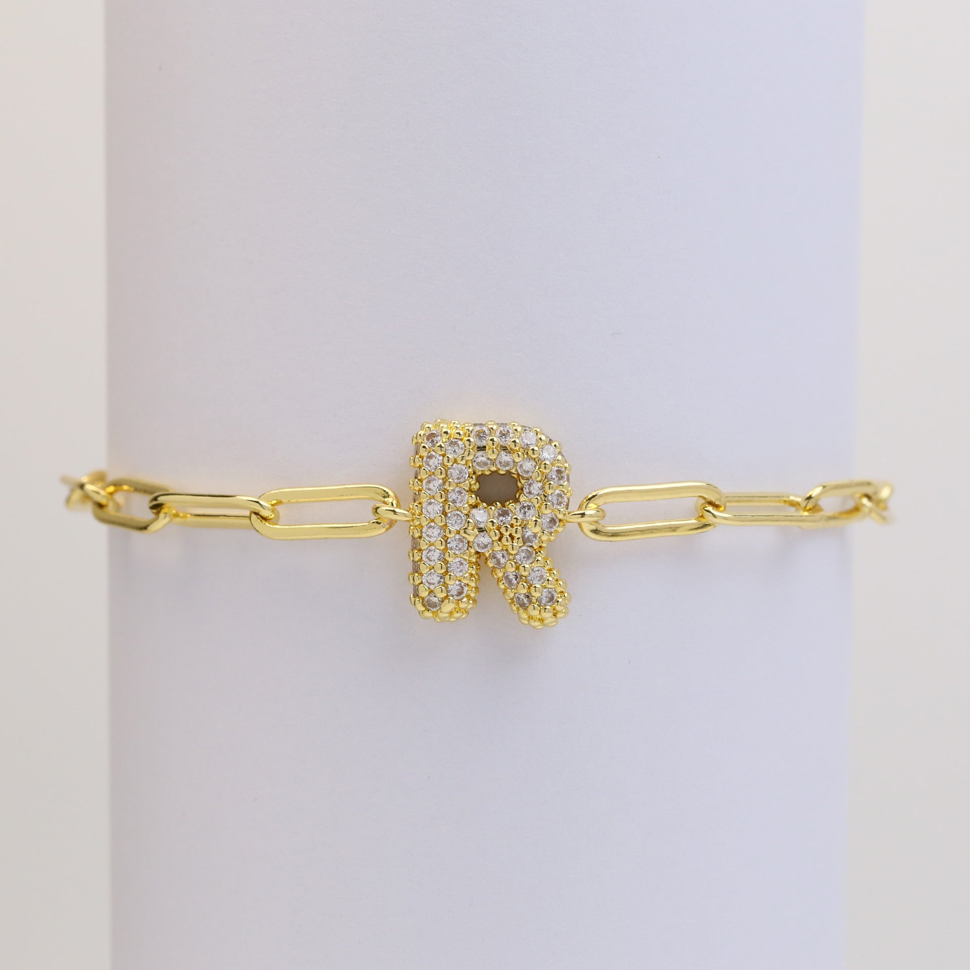 Willow Bubble Initial Bracelet - R [JLG1GELI]