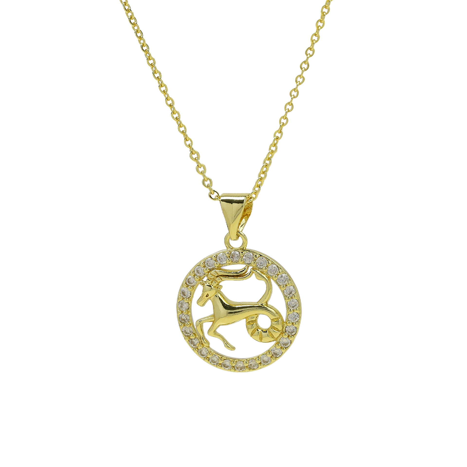 Jaylinn Zodiac Disc Necklace - Aries [DX63MNCQ]