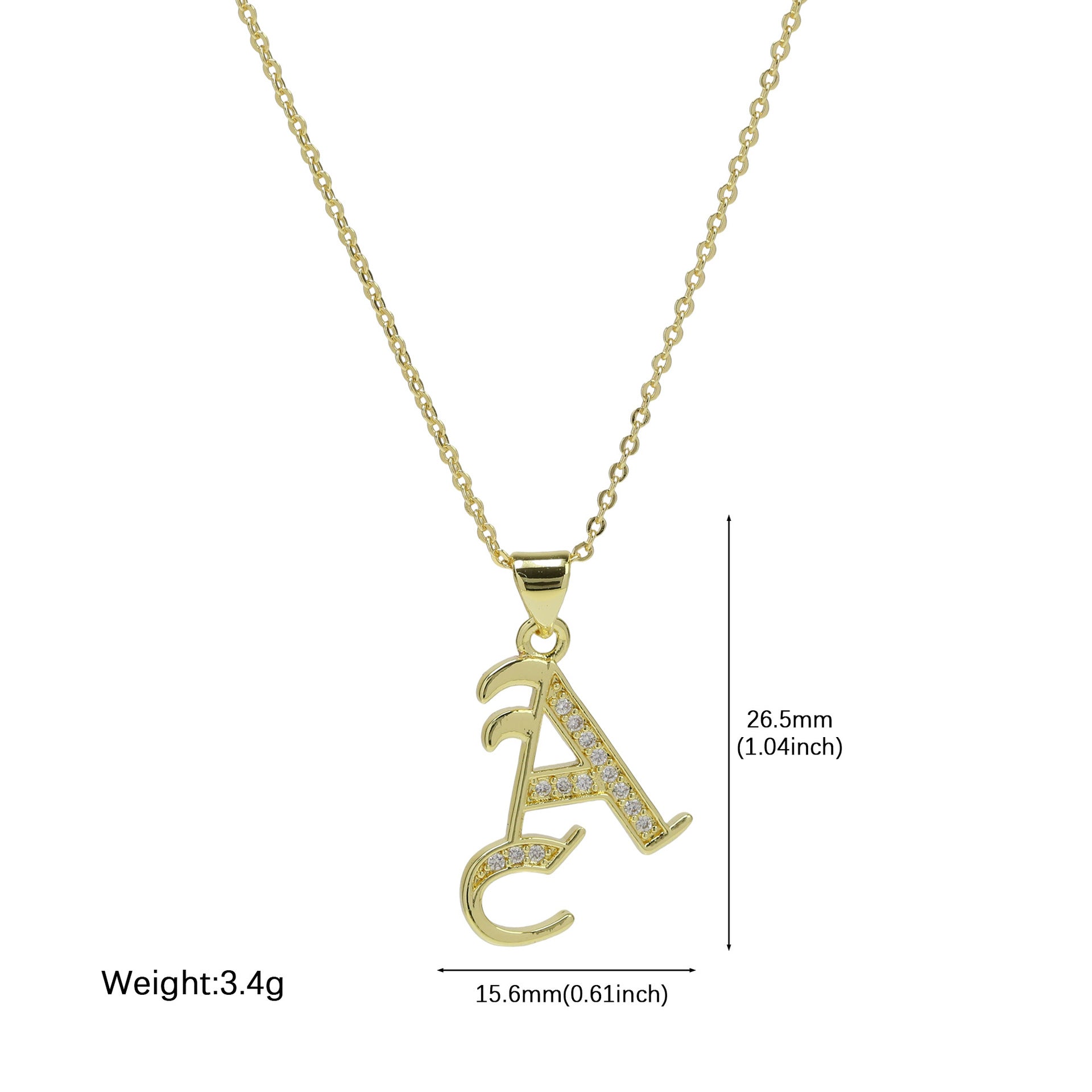 Lawson Old English Initial Necklace - A Necklace [PTD6UF04]