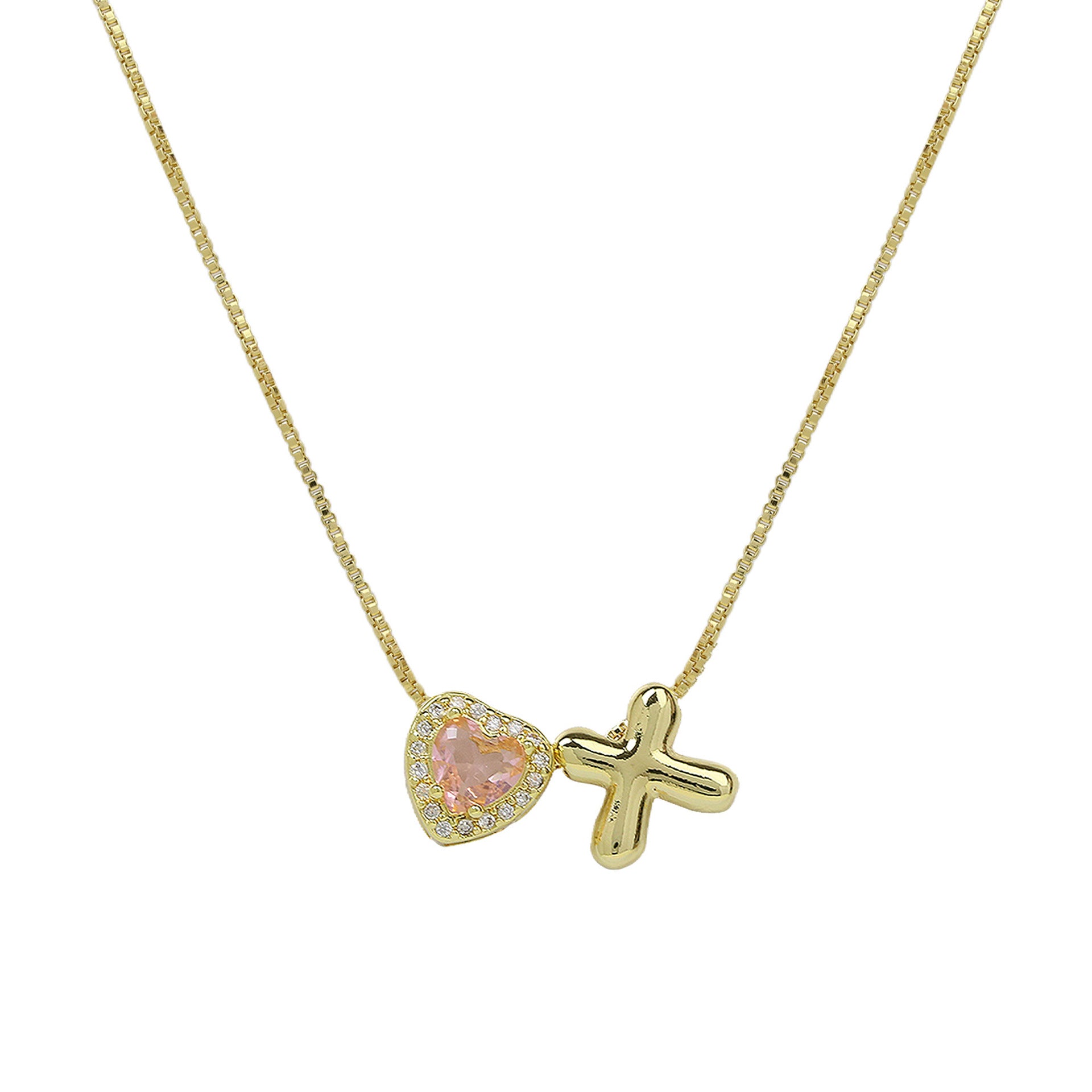 Rome Pearl Initial Necklace - X Letter [A90V8XJT]