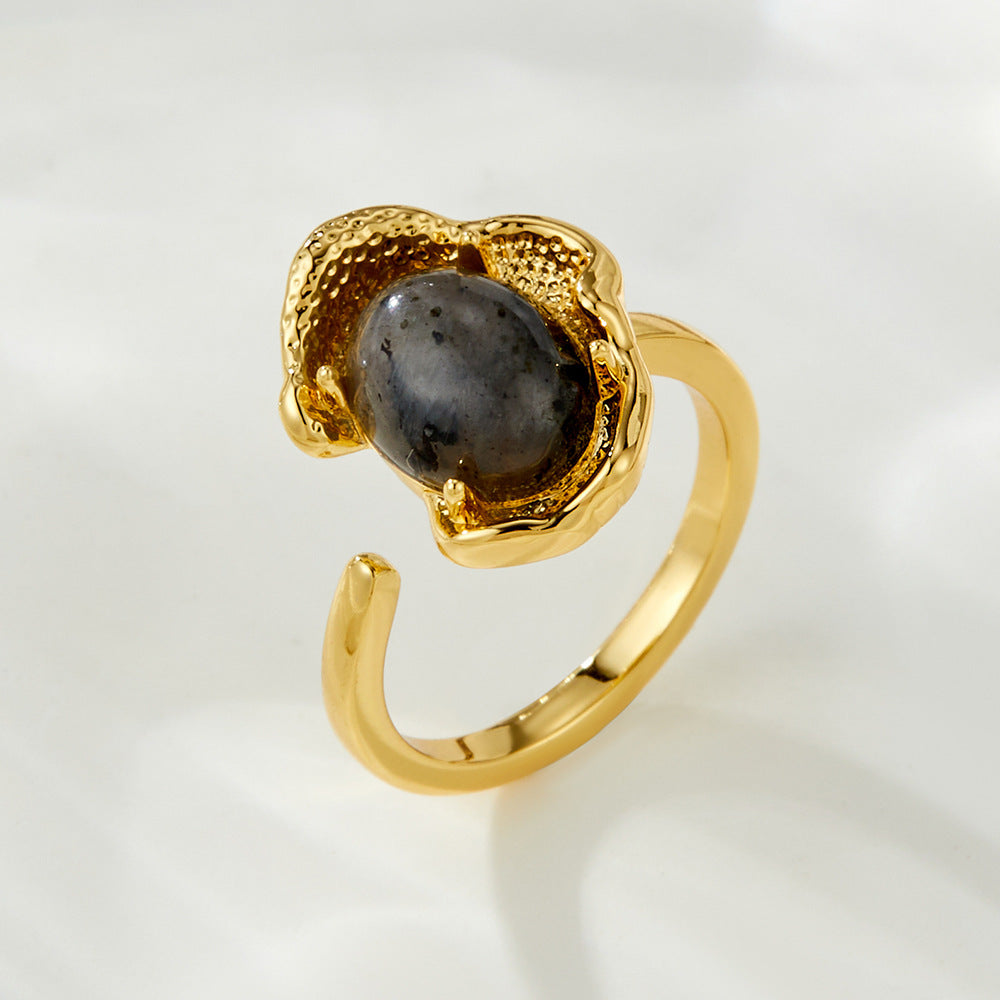 Naia Tiger Eye Open Ring - R16226M9106 [ATOTVCWB]