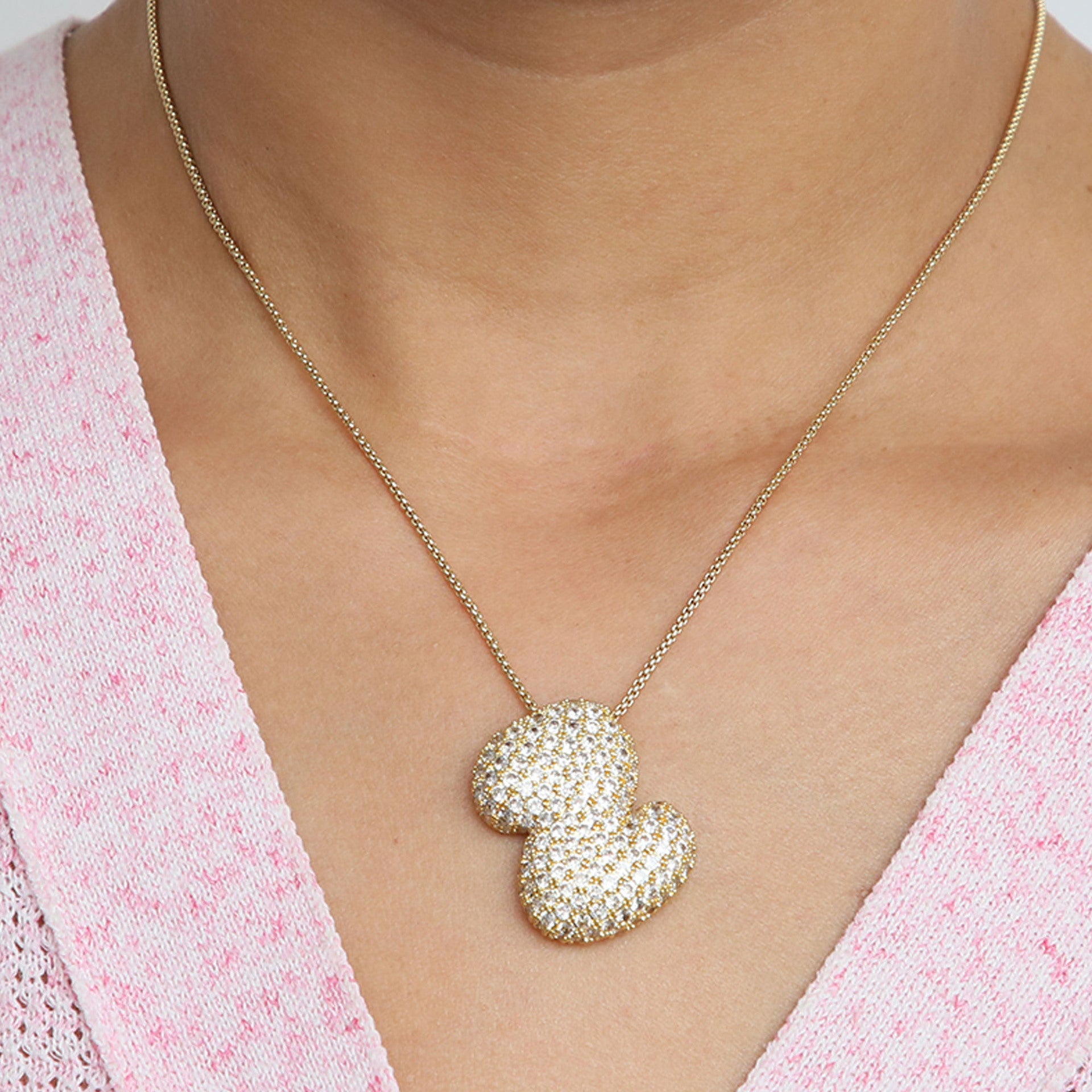 Laiba Bubble Initial Necklace - Z [AVZKJDNT]