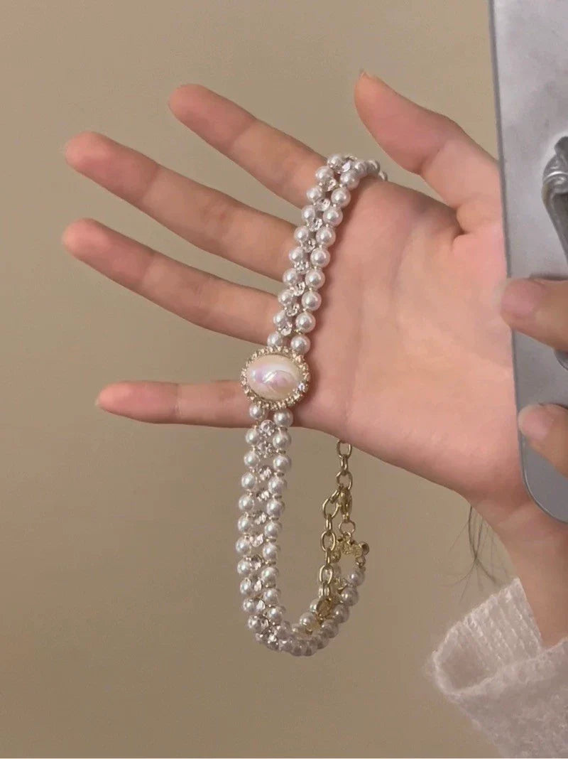 Leilanie Double Pearl Choker - Heiress Pearl Necklace