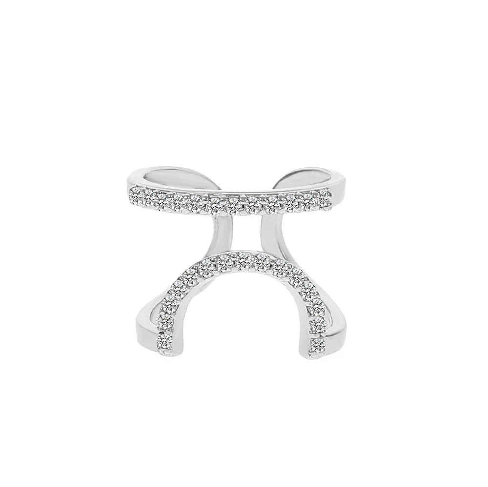 Kristi Geometric Nail Rings - White K Style 6