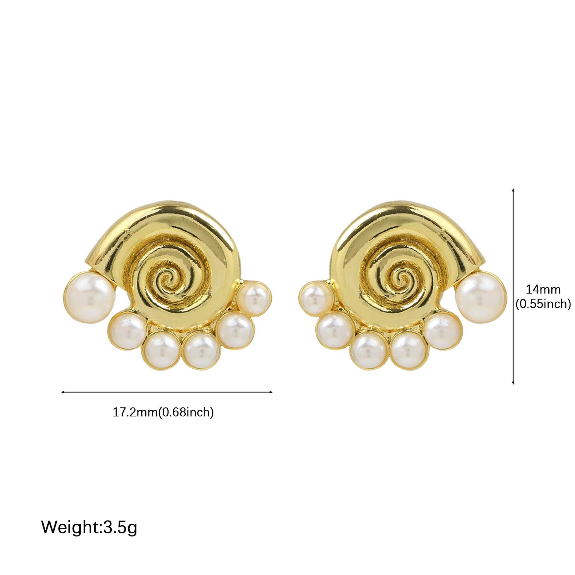 Bernice Ocean Shell Earrings - Conch Shell Earrings [H7736KLX]