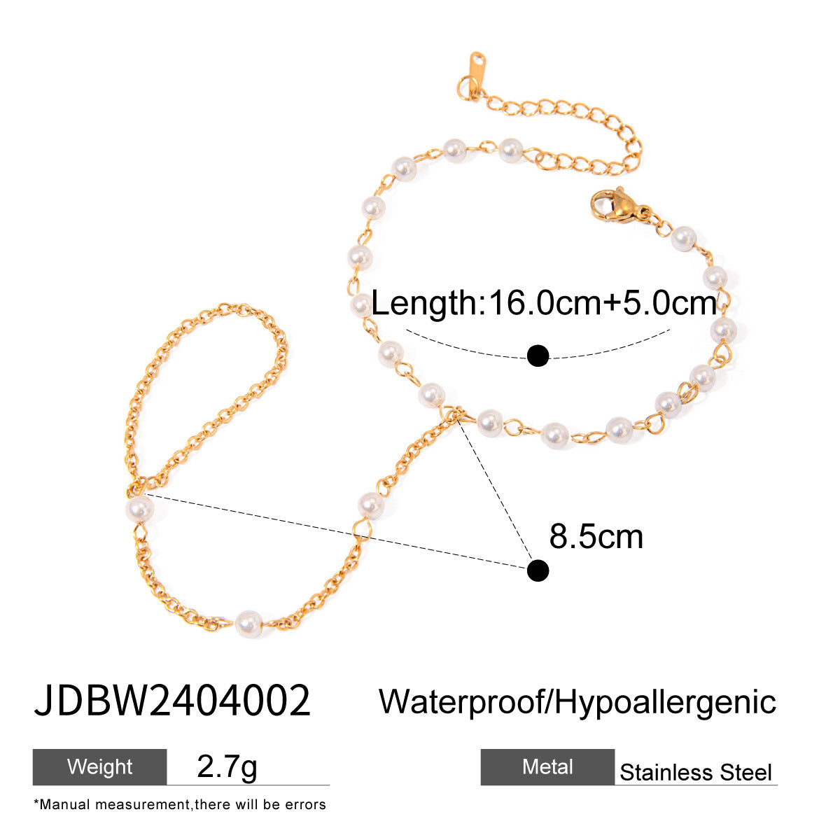 Graysen Pearl Diamond Bracelet Ring Set - JDBW2404002 [H9SQUPVL]