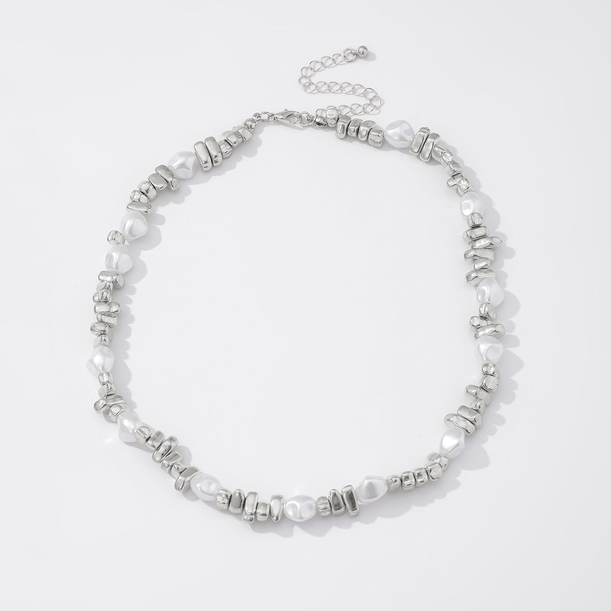 Milani Layered Gem Heart Necklace - Silver (Heart 7161) [0T2T7L7C]