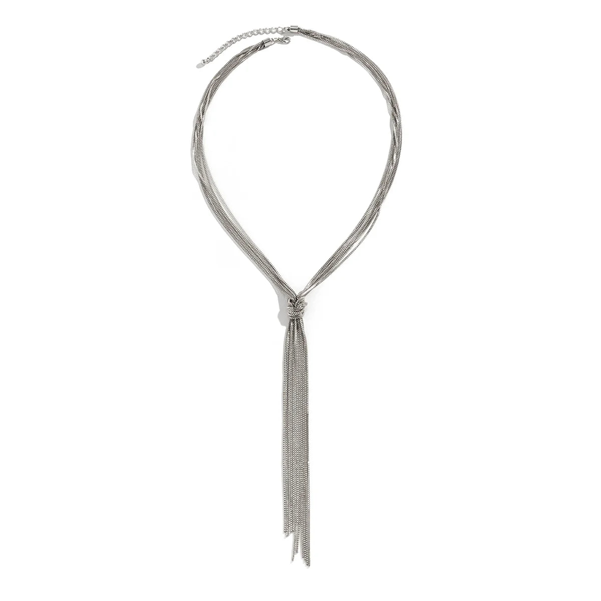 Mischa Delicate Tassel Necklace - Silver