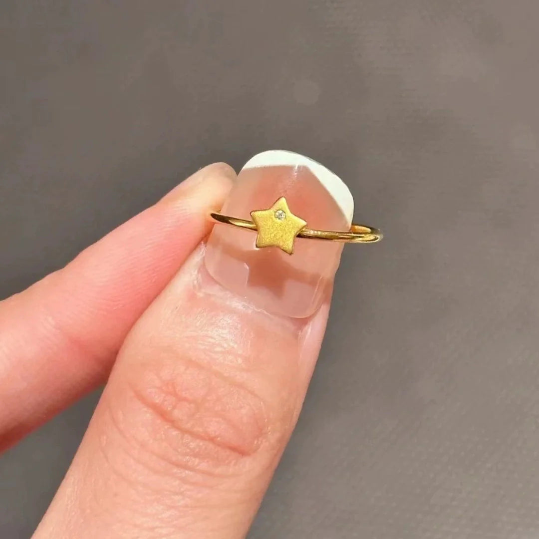 Zanyla Celestial Star Ring - Small Heart Ring (Adjustable)