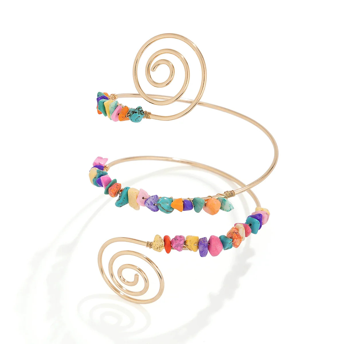 Elliemae Colorful Spiral Arm Cuff - Multi-Color
