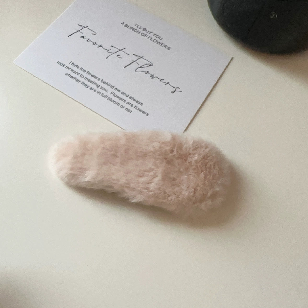 Aleyza Plush Water Drop Clip - Dusty Pink [2ZYZF5Y7]