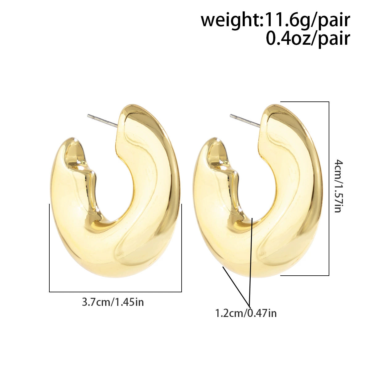 Anasofia Geometric Drop & Hoop Earrings - Style 02 Gold [4ZQP9J7Q]
