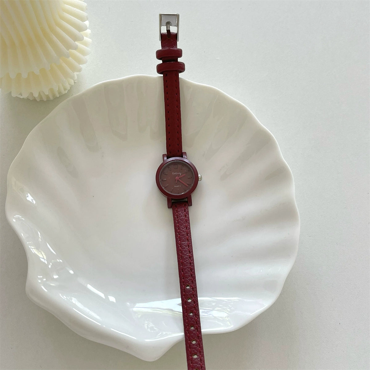 Emmerson Petite Leather Watch - Wine Red (GoGo Mini) [VOZMA9WG]