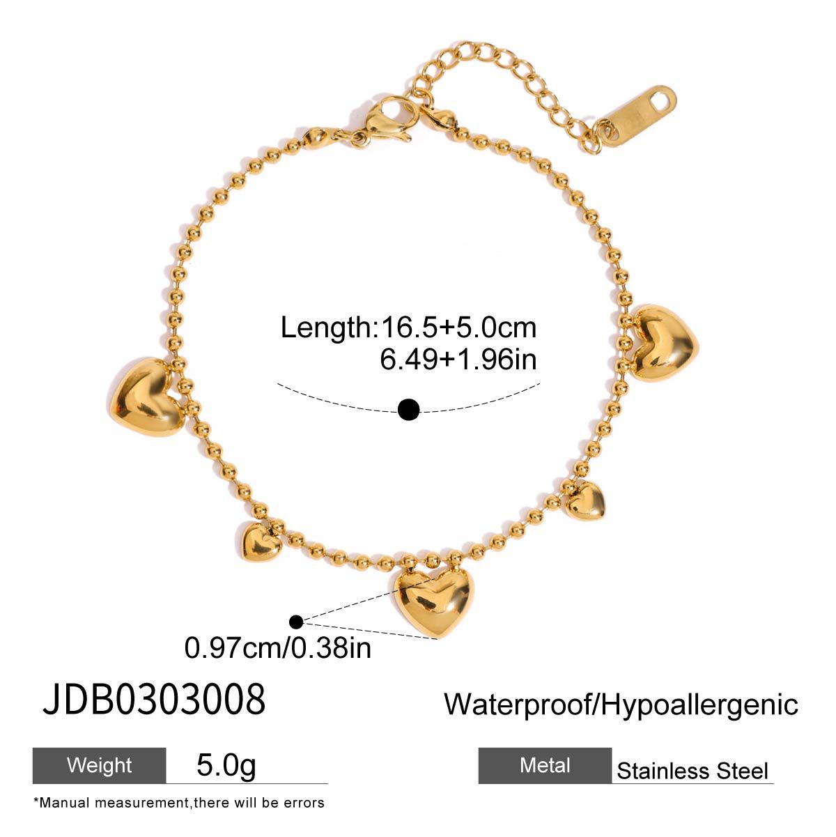 Alysson Gold Love Charm Bracelet - JDB0303008 [1SX5PDIT]