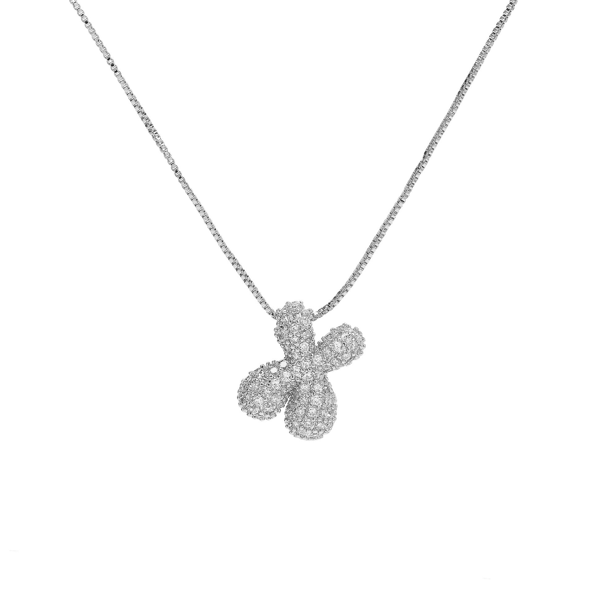 Francis Bubble Initial Necklace - Silver Necklace X [ND539HB2]