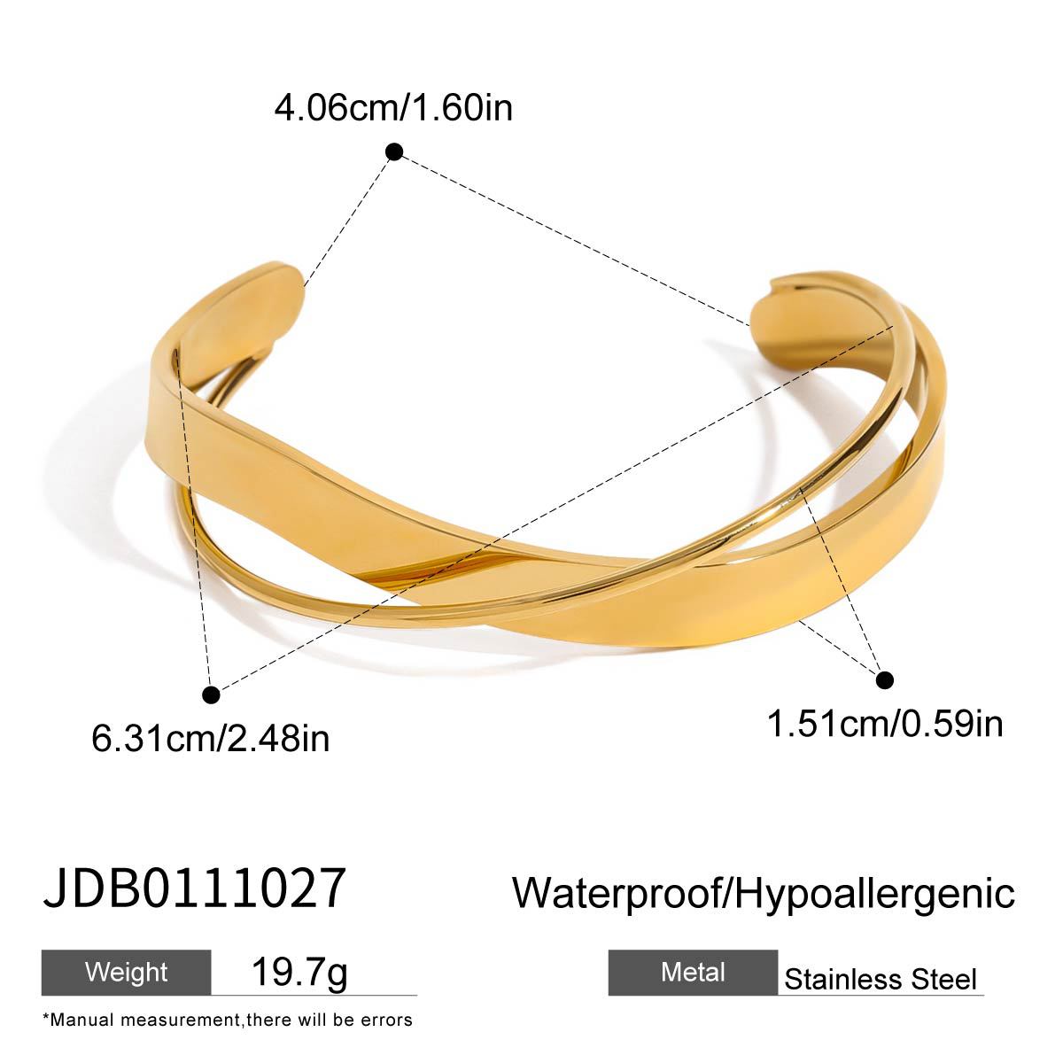 Kayleah Modern Sphere Cuff Bracelet - Gold Tone [GTFMAE9F]
