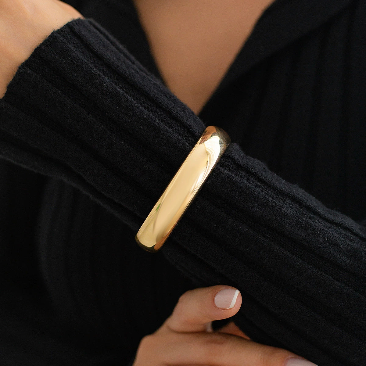 Janylah Liquid Metal Bracelet - Style 07 Gold Bracelet [6W2EFRRJ]