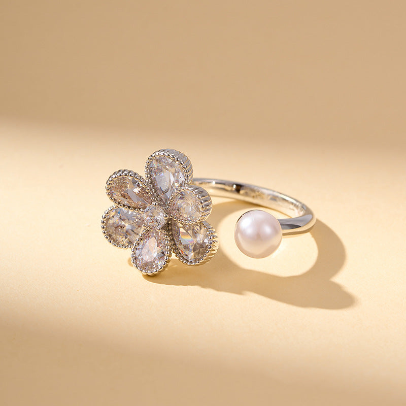 Aleia Floral Pearl Ring - Gold Tone [N83PBY84]