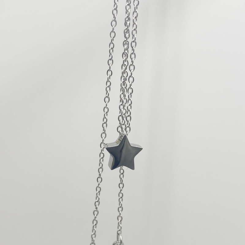 Samanta Delicate Star Necklace - Titanium Steel Star - Silver [PSJ8FSC1]