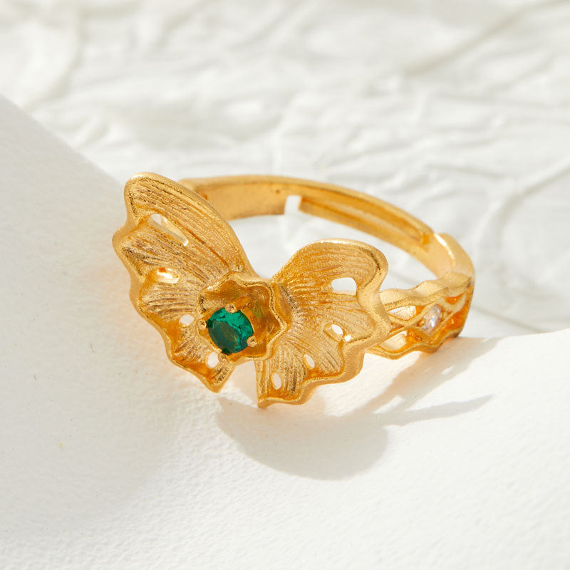Ellee Elegant Butterfly Ring - Gold Tone [EYXIOCNT]