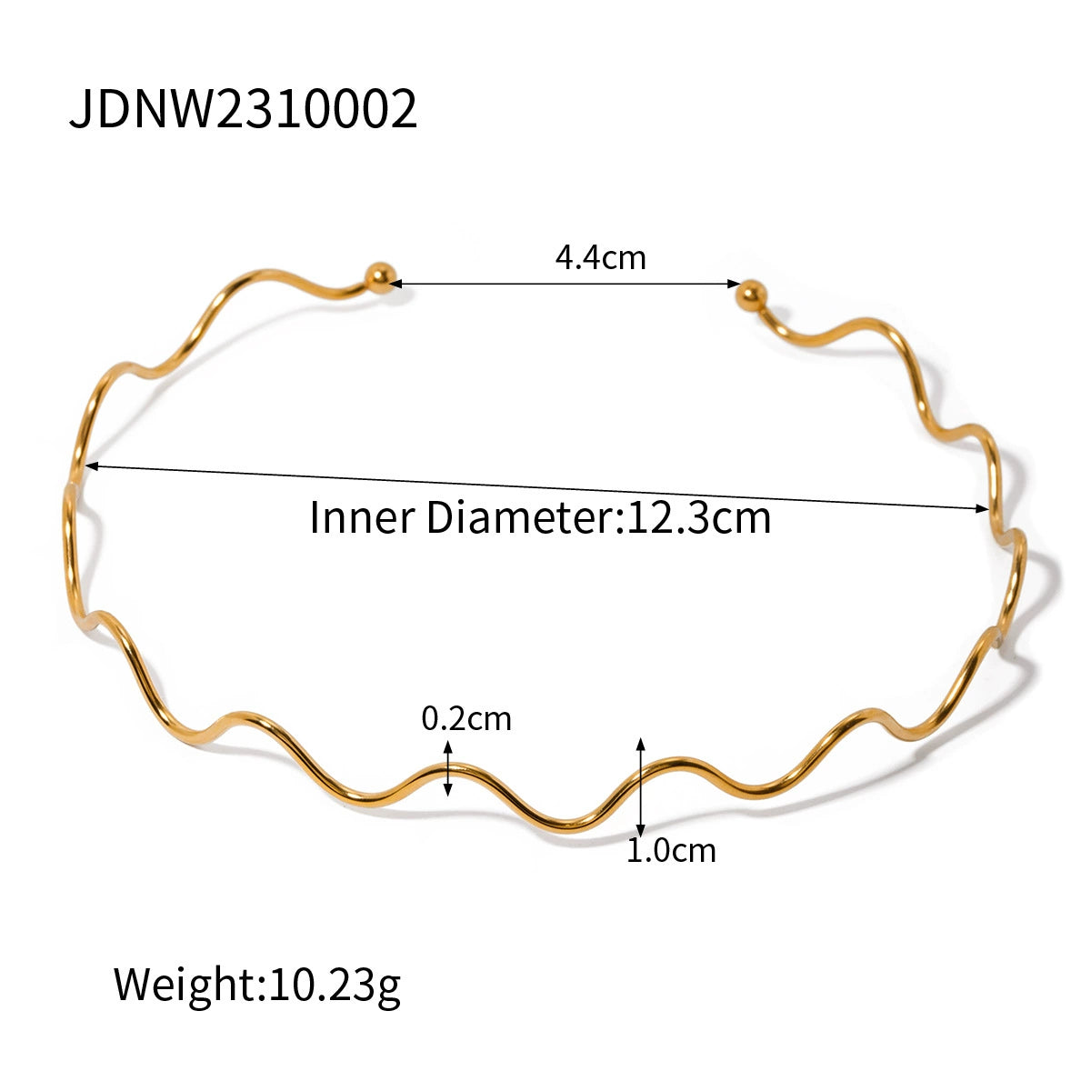 Ailin Minimalist Wave Necklace - JDNW2310002 [TJ42SVJC]