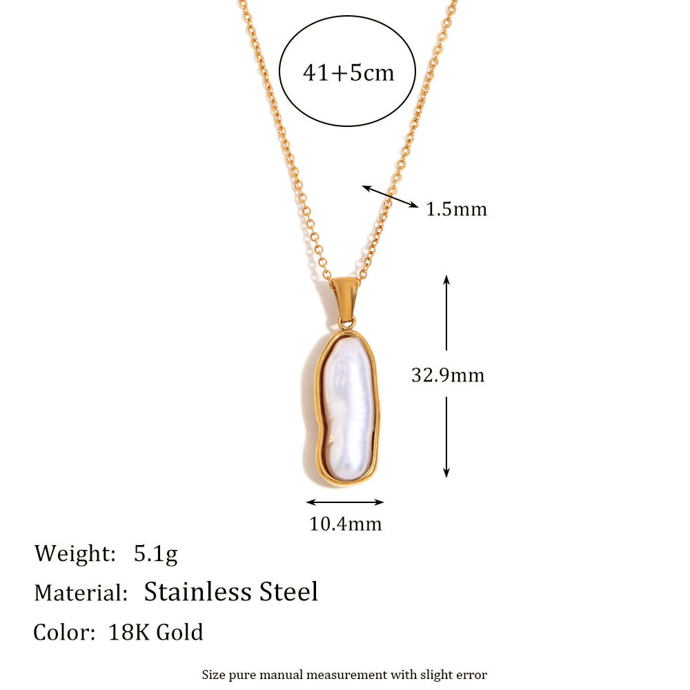 Dinah Pearl Drop Jewelry Set - Long Pearl Pendant Necklace - Gold [ZWE0IG91]