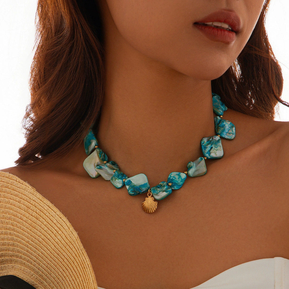 Ashtynn Ocean Charm Set - 04 Necklace Blue [YY9Q9035]