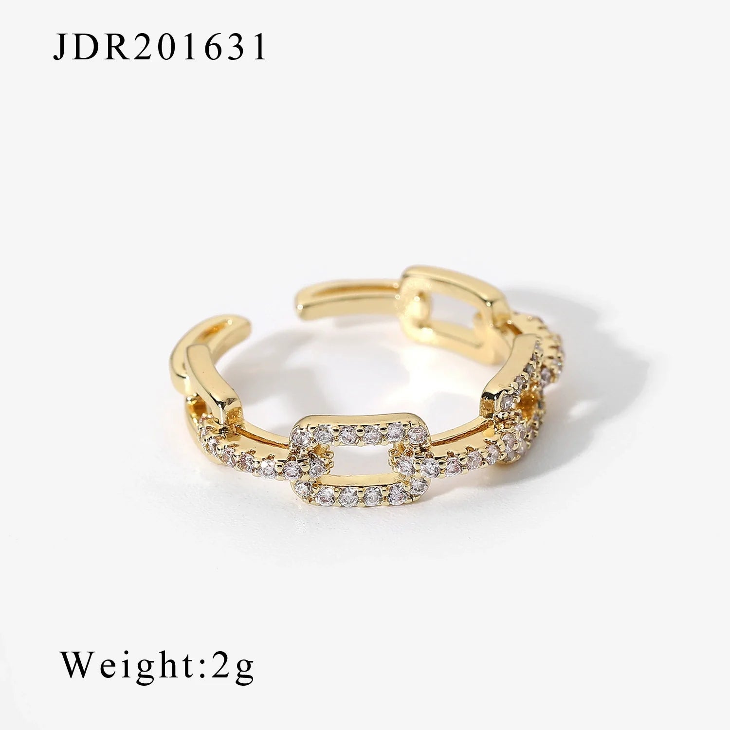 Jamiyah Adjustable Zircon Ring - Adjustable Open Ring - Style 5
