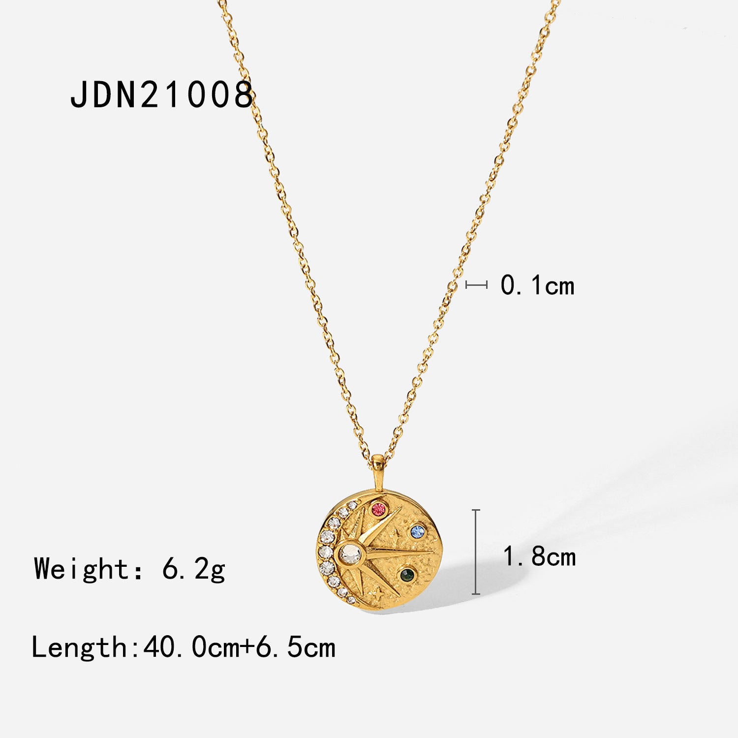 Cynthia Natural Stone Zircon Necklace - JDN21008 [LQTT5FWT]