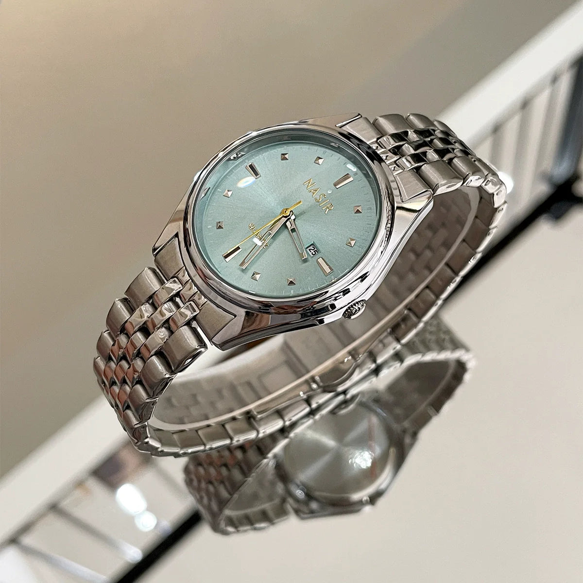 Evalee Large Dial Quartz Watch - Crushed Ice Blue