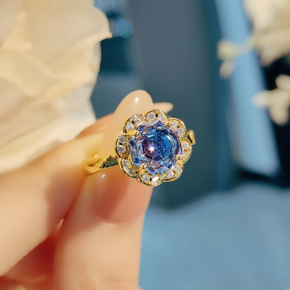 Mayleen Rose Gemstone Jewelry Set - Tourmaline Color Ring [WDZL8JL5]