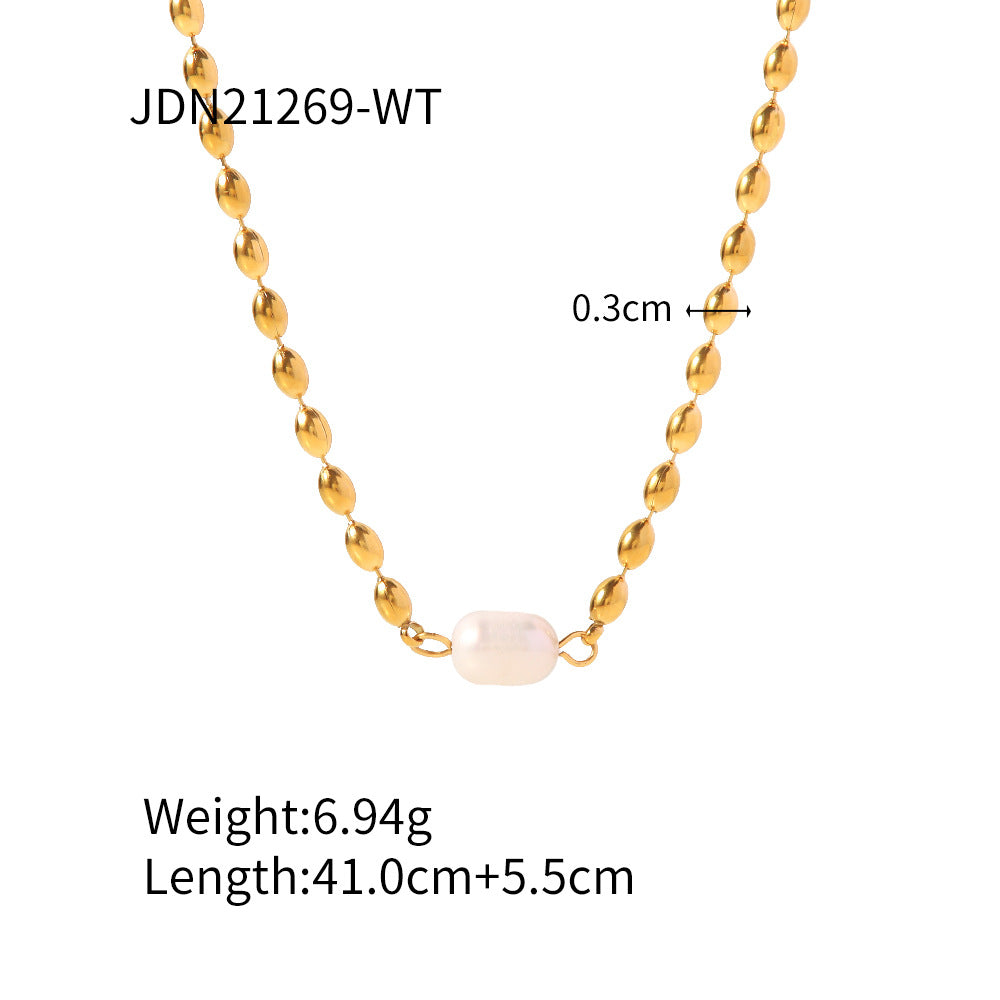 Cruz Pearl Chain Set - JDN21269-WT [7X0SXX9E]