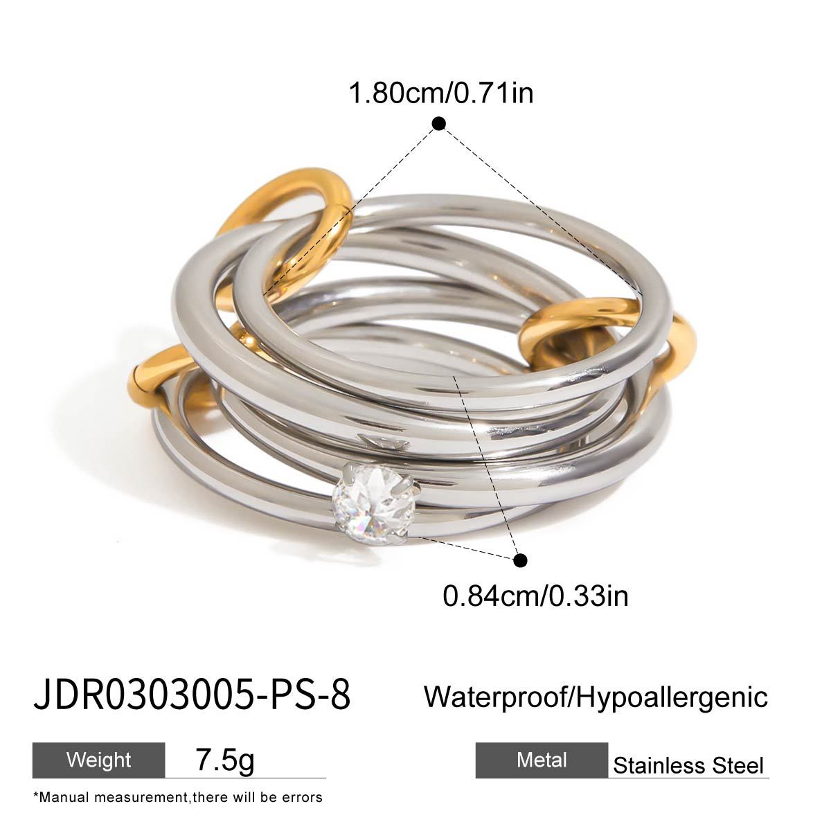 Nico Delicate Stacking Rings - Gold Tone Plain Band [QZ4NRY7H]