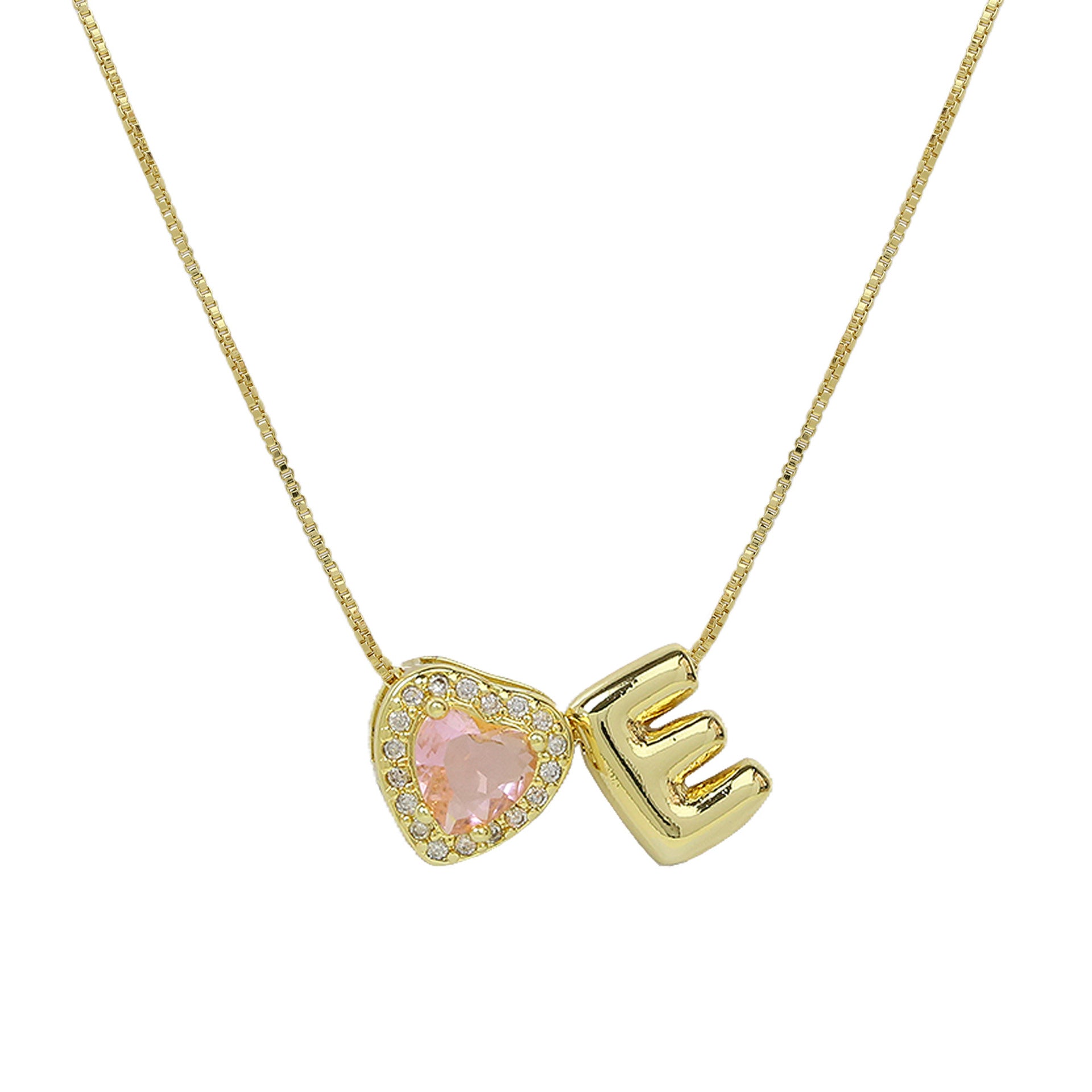 Rome Pearl Initial Necklace - E Letter [YATSU9RA]