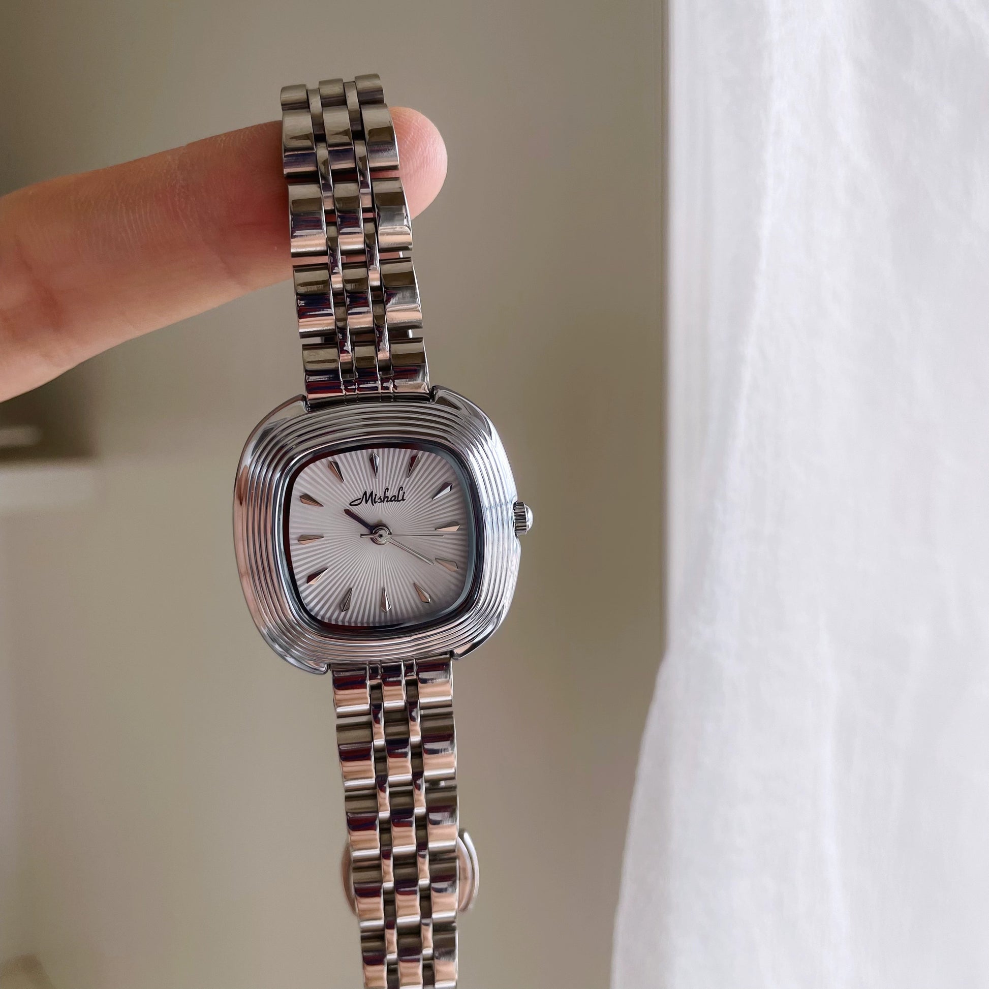Riyah Square Steel Watch - Silver [ITI87TMM]