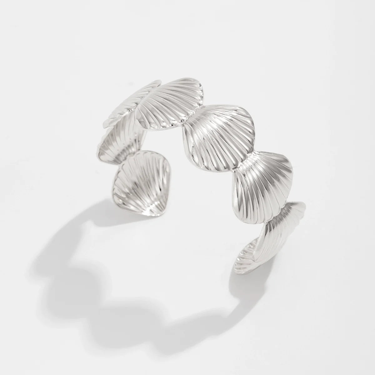 Coco Seashell Cuff Bracelet - Silver 8 Shells