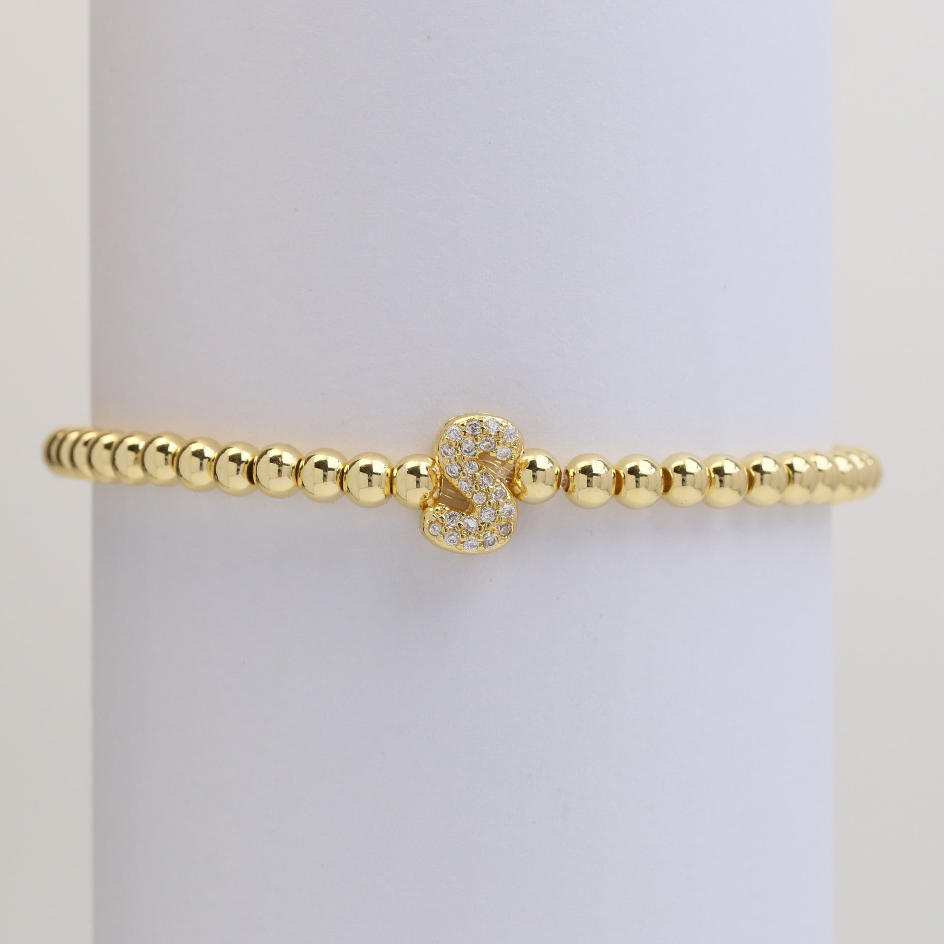 Aloni Bubble Letter Bracelet - Gold S [41MCOXFM]