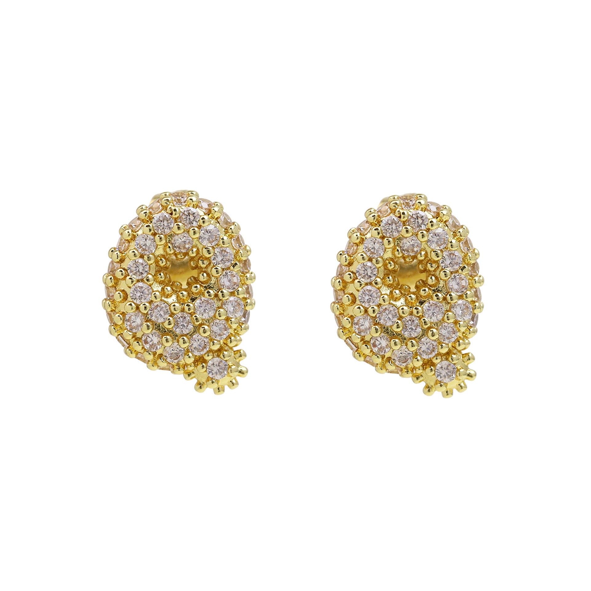 Lillyann Zircon Bubble Letter Earrings - Q [HC8KBSJW]