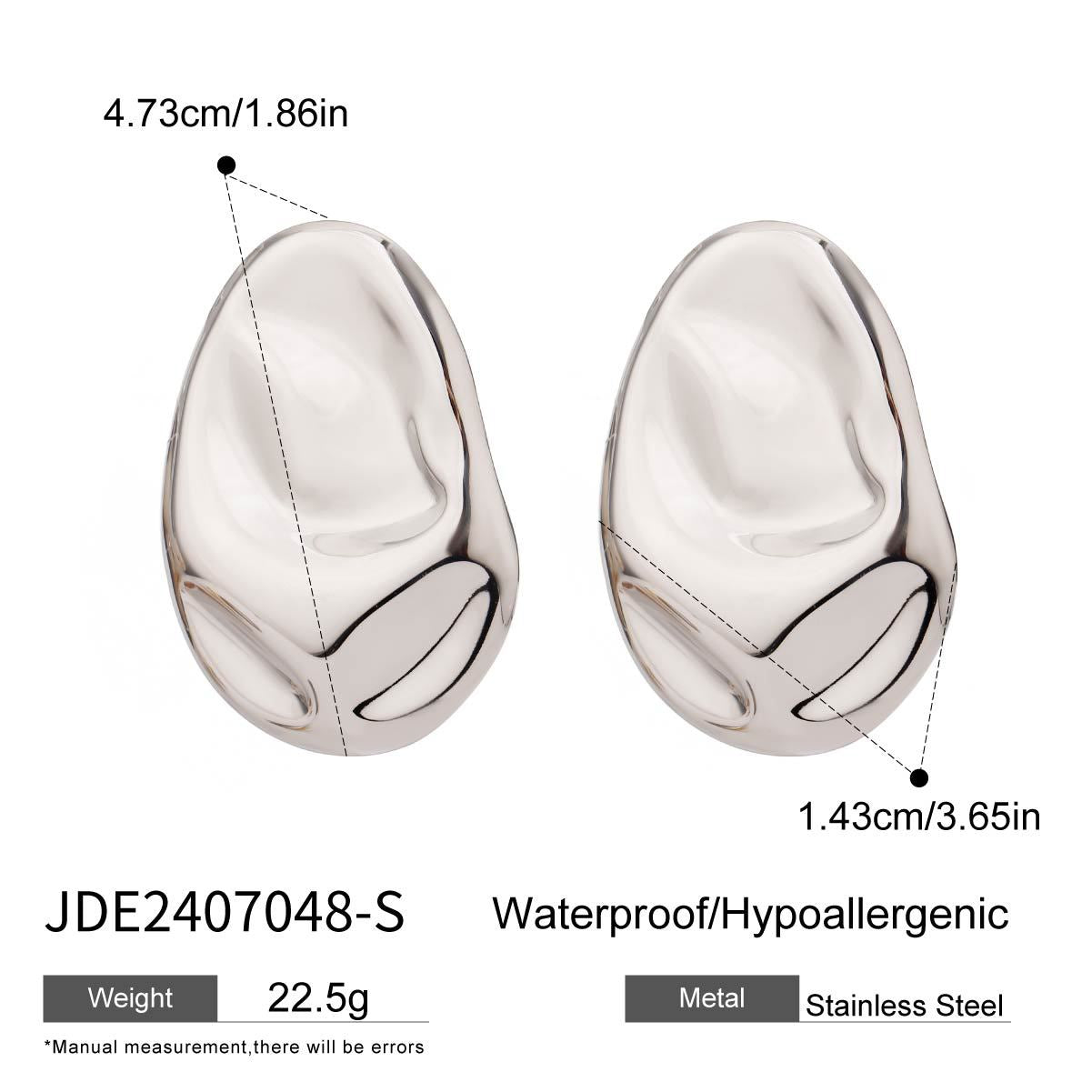Jazlynn Bold Oval Earrings - JDE2407048-S [DHXLURNM]