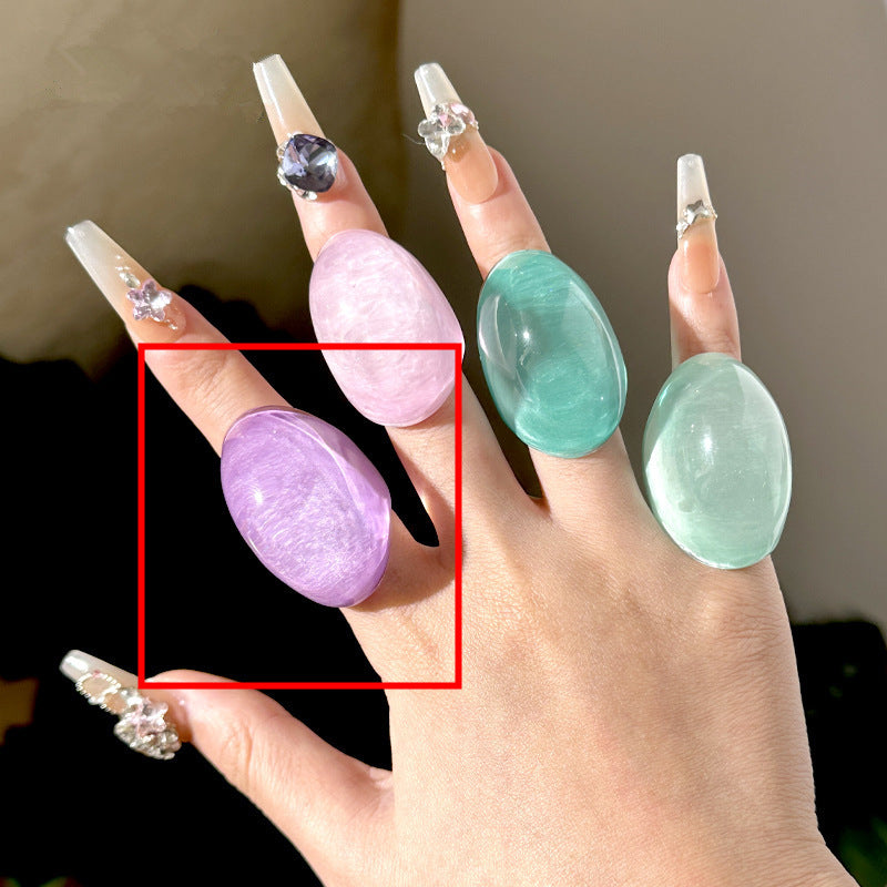 Lita Chunky Resin Ring - Violet [039MNHE0]