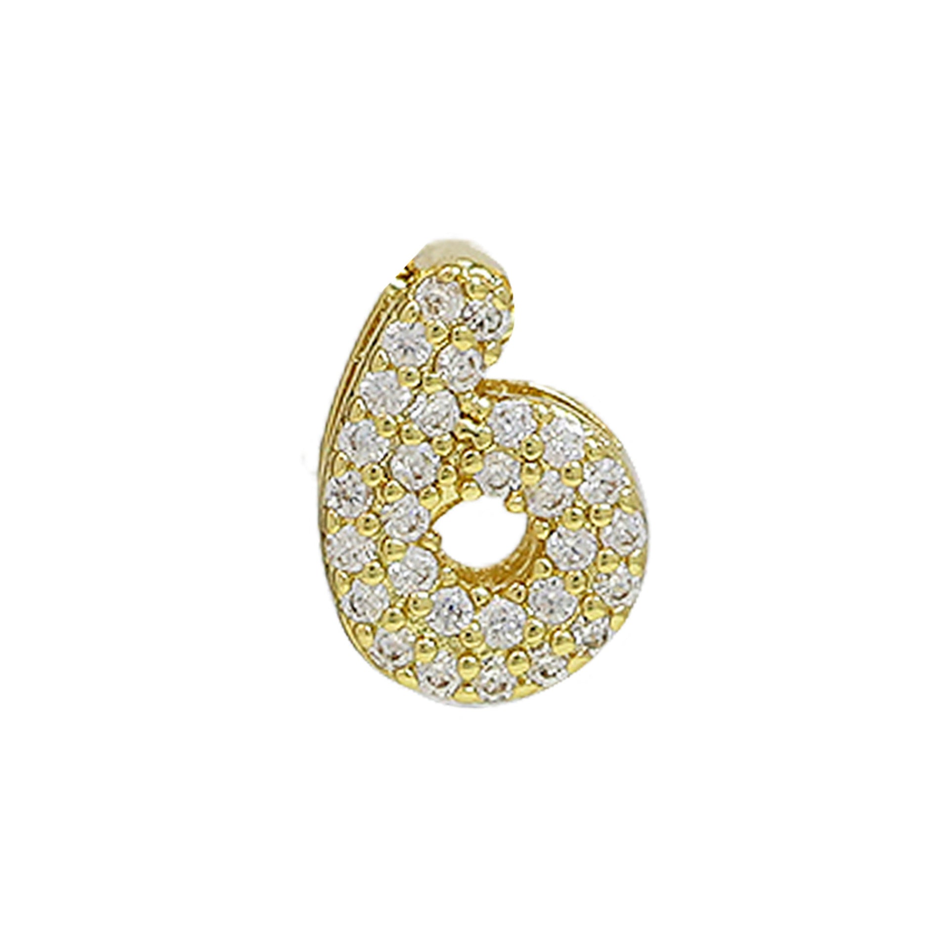 Rosalyn Bubble Letter Necklace - Number 6 [20UBDDNP]