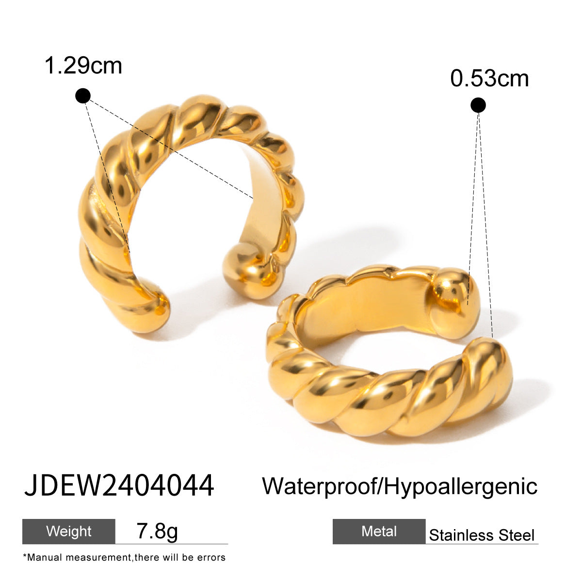 Deonna Modern Gold Ear Cuffs - JDEW2404044 [24JZ4BVQ]
