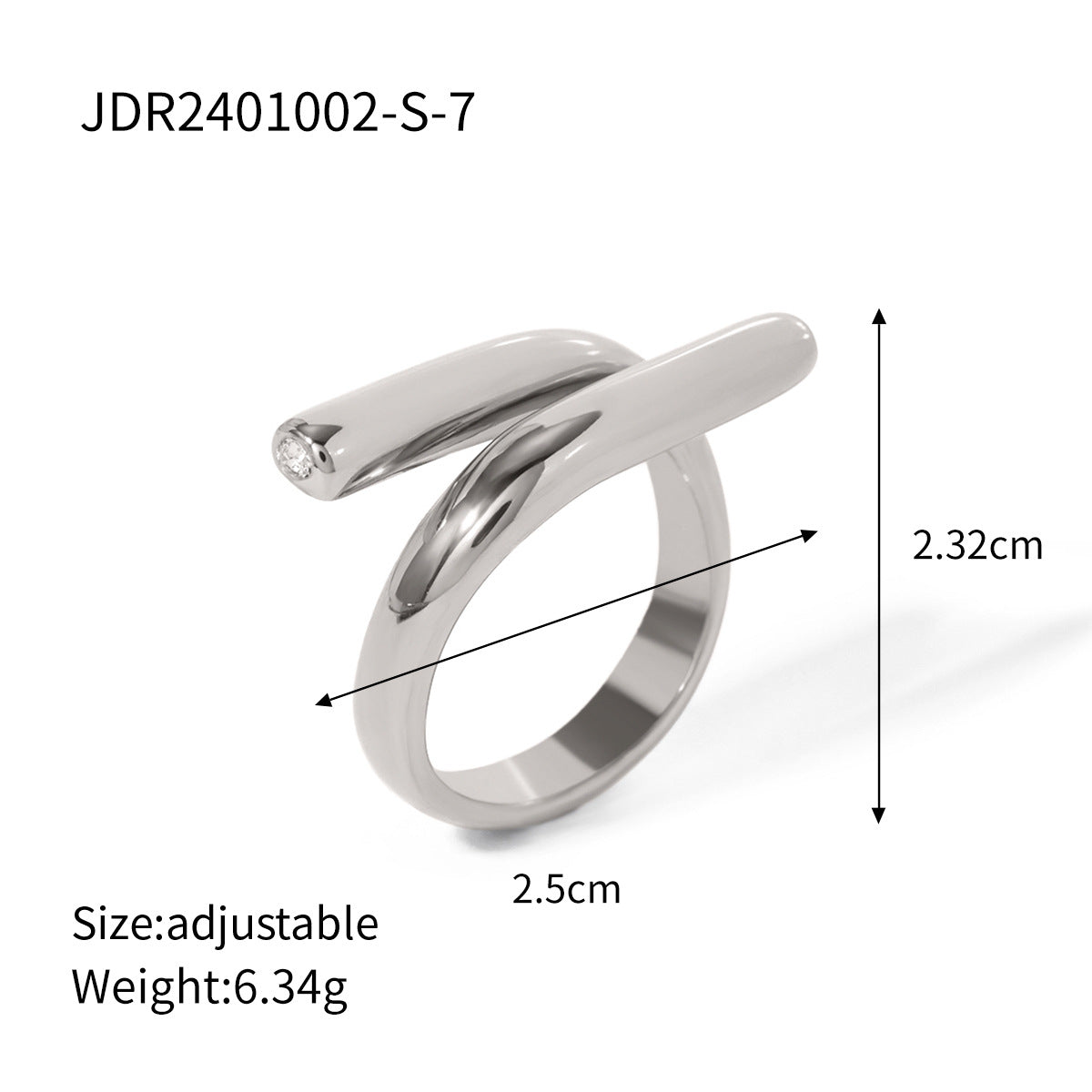 Taya Open Statement Rings - JDR2401002-S [FE0HTE7C]