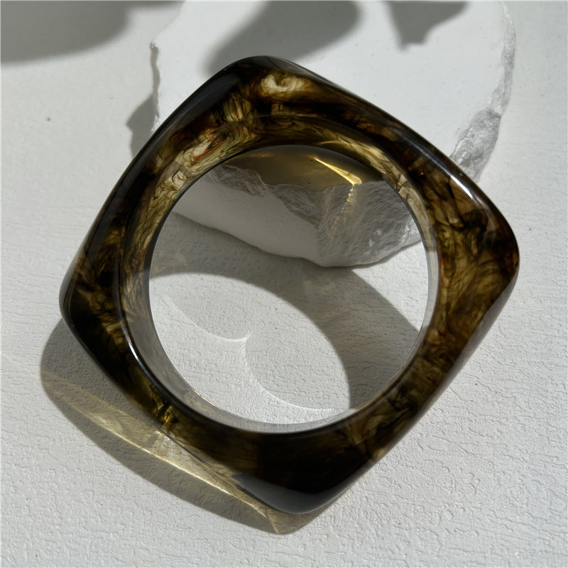Francesca Marble Resin Bracelet - Tea Ombre [EAX4HV56]