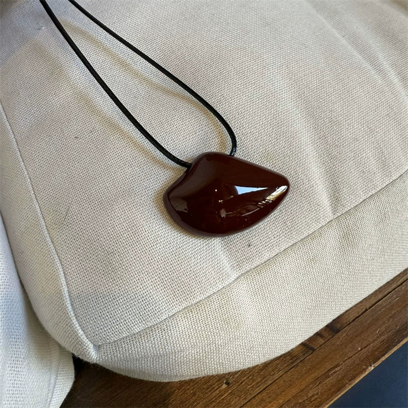 Nicolina Cloud Pendant Sweater Chain - Red [57T69RHA]