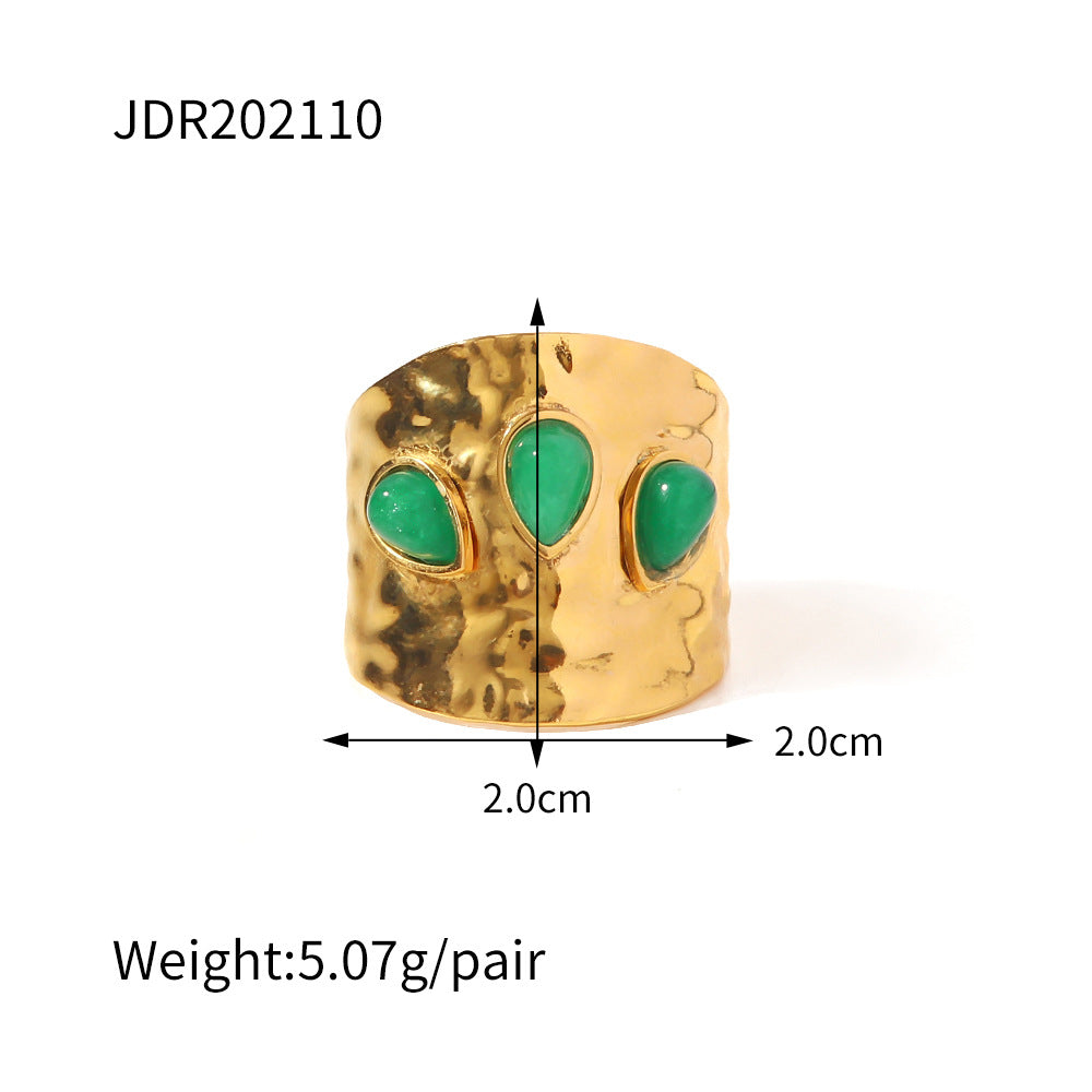 Grey Statement Gemstone Ring - JDR202110 [S883VLGT]
