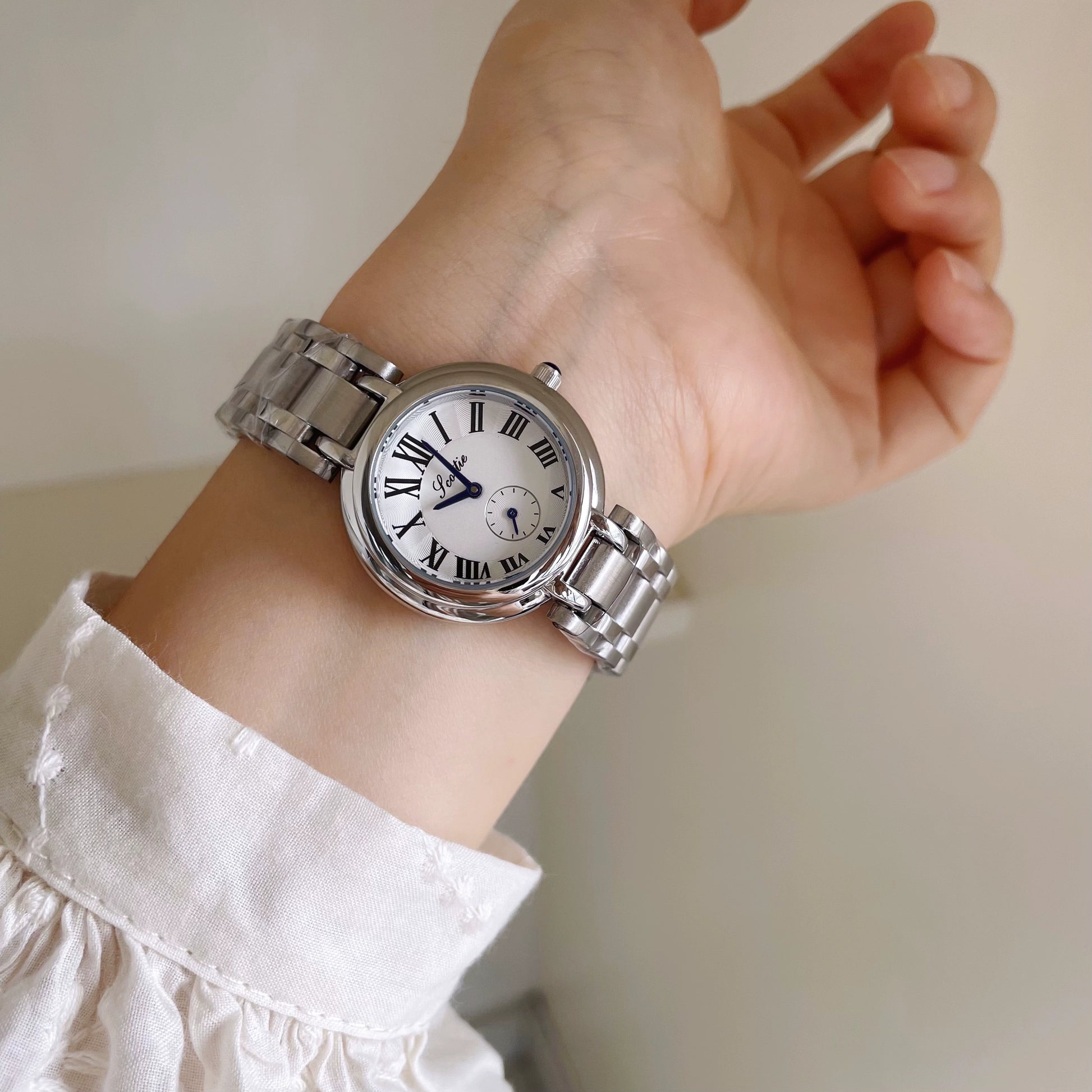 Vega Minimalist Steel Watch - Silver (Two and a half hands) [F3W70X9A]