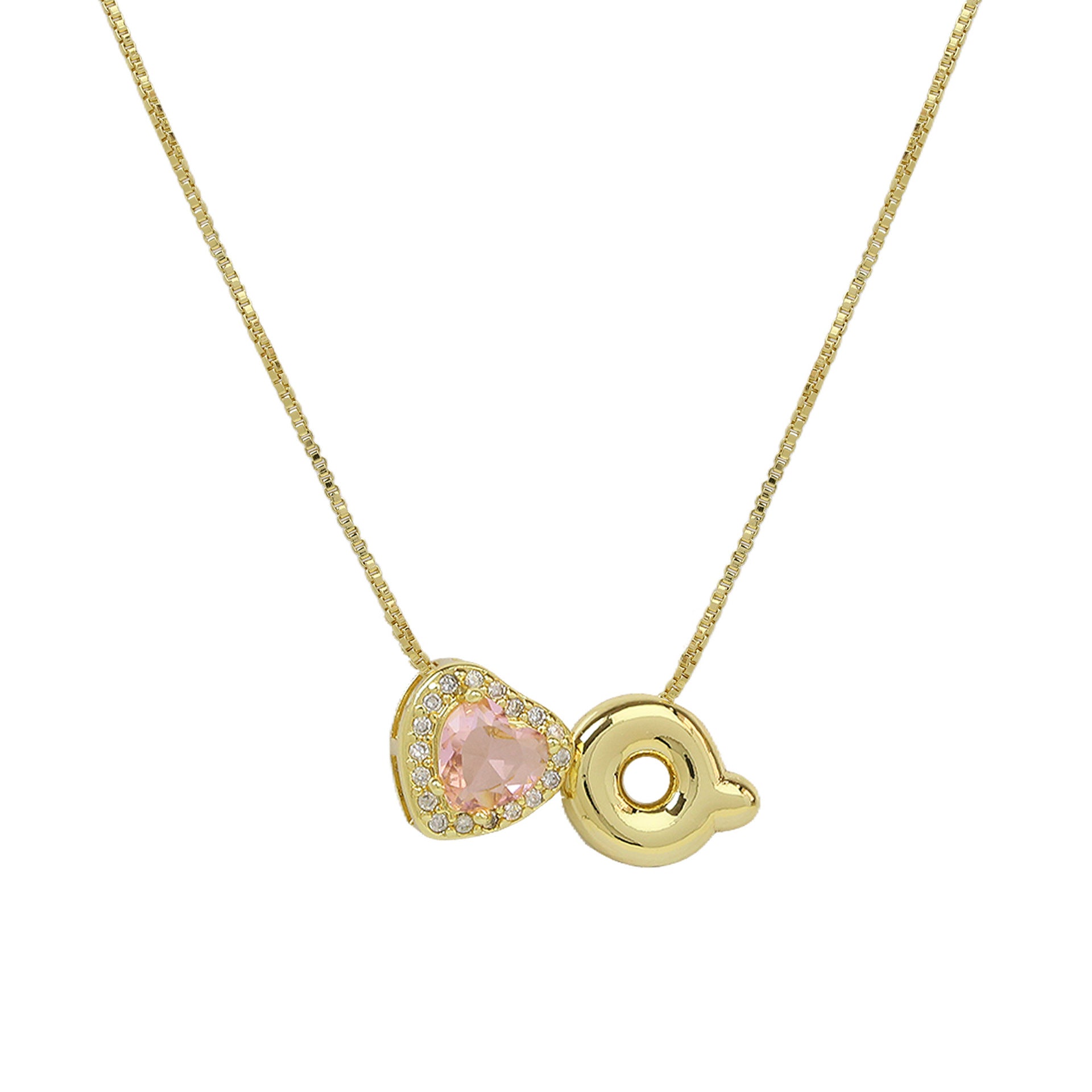 Rome Pearl Initial Necklace - Q Letter [495U8ZK4]