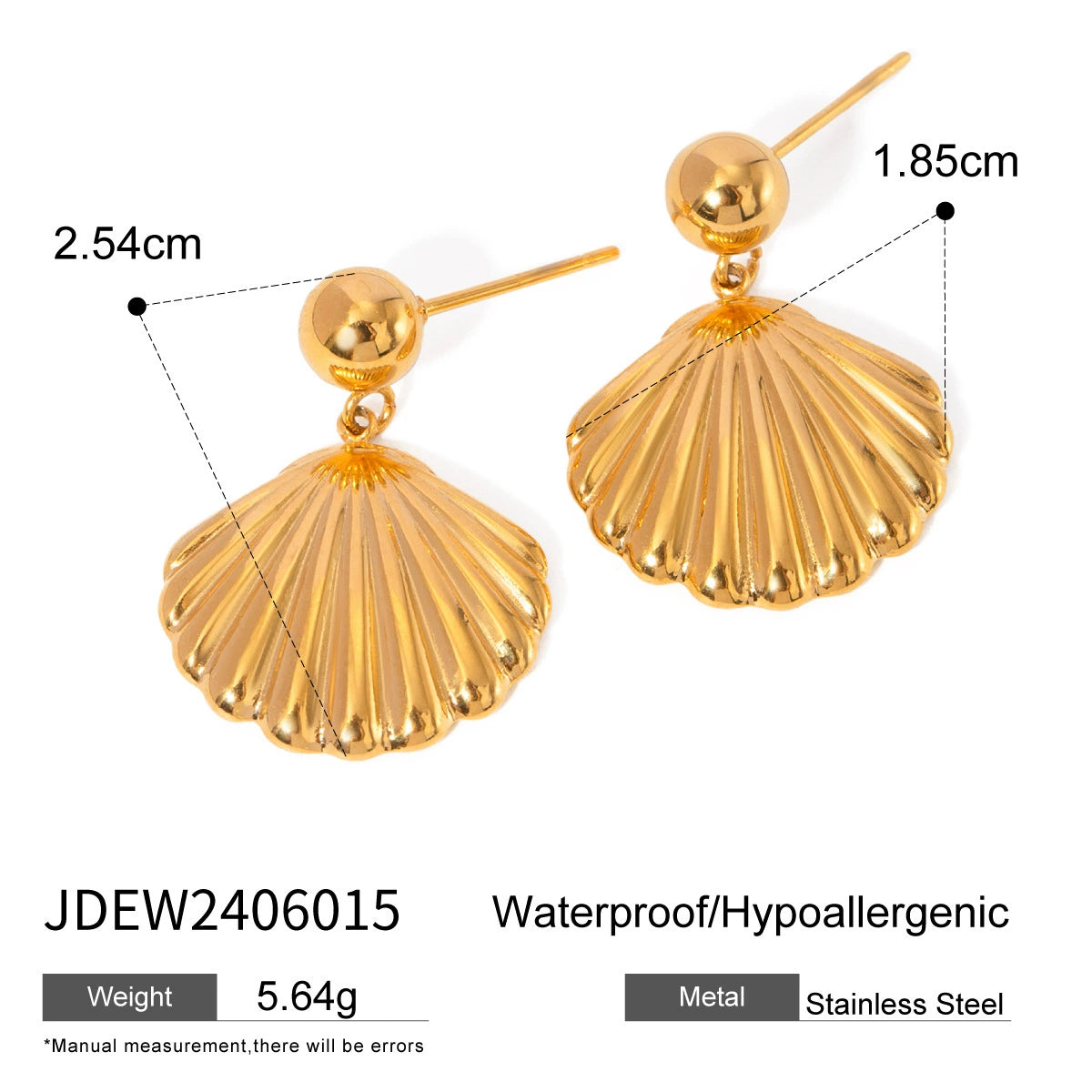 Keiko Ocean Gold Earrings - JDEW2406015 [49N1J80T]