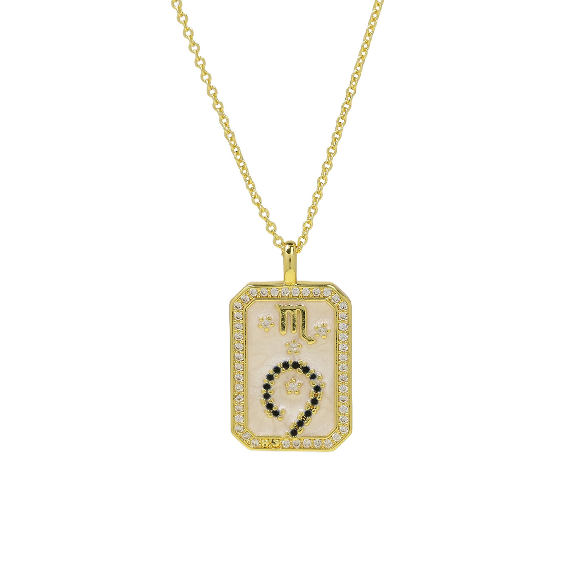 Ravenna Zodiac Square Necklace - Scorpio [QJT7GGWF]